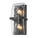 Two Light Wall Sconce from the Aenon Collection in Matte Black Finish by Golden