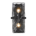 Two Light Wall Sconce from the Aenon Collection in Matte Black Finish by Golden