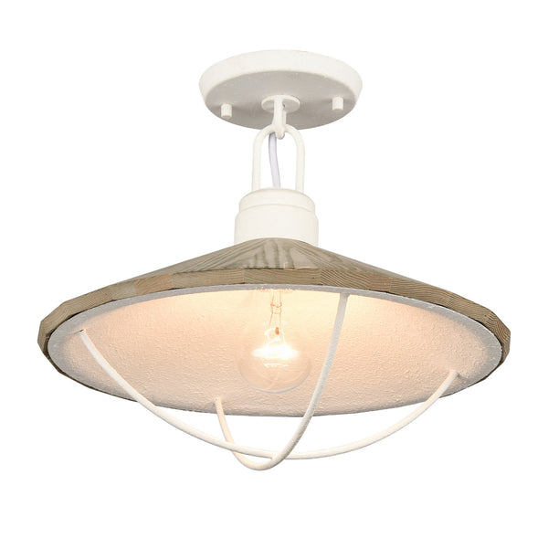 ELK Home - 63155/1 - One Light Semi Flush Mount - Cape May - White Coral from Lighting & Bulbs Unlimited in Charlotte, NC