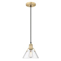 One Light Mini Pendant from the Orwell BCB Collection in Brushed Champagne Bronze Finish by Golden