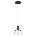 One Light Mini Pendant from the Orwell BLK Collection in Matte Black Finish by Golden