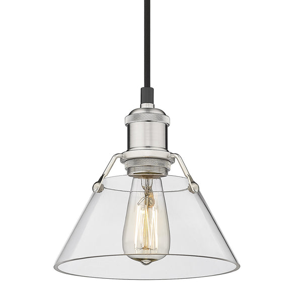 One Light Mini Pendant from the Orwell PW Collection in Pewter Finish by Golden