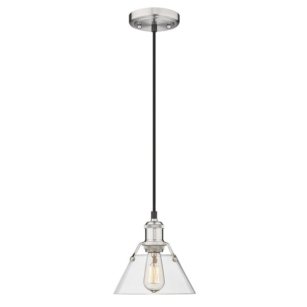 One Light Mini Pendant from the Orwell PW Collection in Pewter Finish by Golden