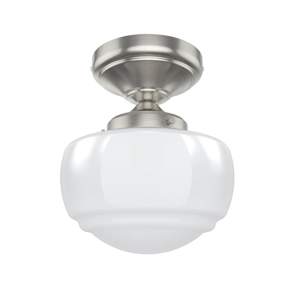 Hunter - 19048 - One Light Semi Flush Mount - Saddle Creek - Brushed Nickel from Lighting & Bulbs Unlimited in Charlotte, NC