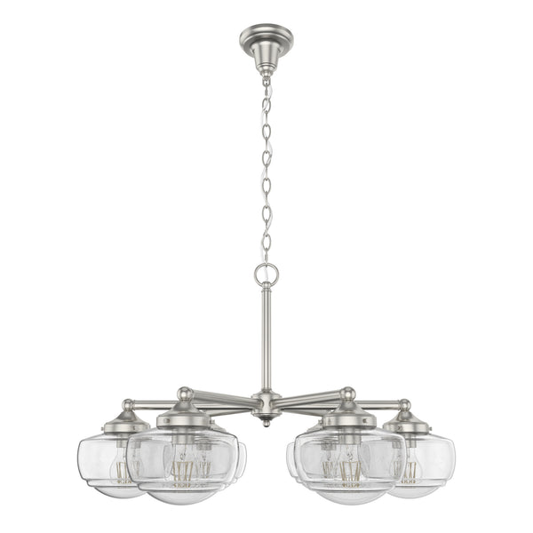 Hunter - 19064 - Six Light Chandelier - Saddle Creek - Brushed Nickel from Lighting & Bulbs Unlimited in Charlotte, NC