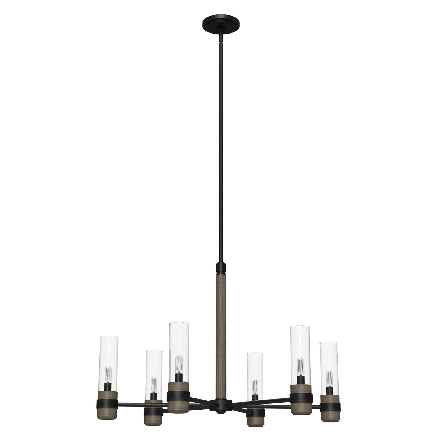 Hunter - 19476 - Six Light Chandelier - River Mill - Rustic Iron from Lighting & Bulbs Unlimited in Charlotte, NC