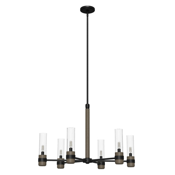 Hunter - 19476 - Six Light Chandelier - River Mill - Rustic Iron from Lighting & Bulbs Unlimited in Charlotte, NC