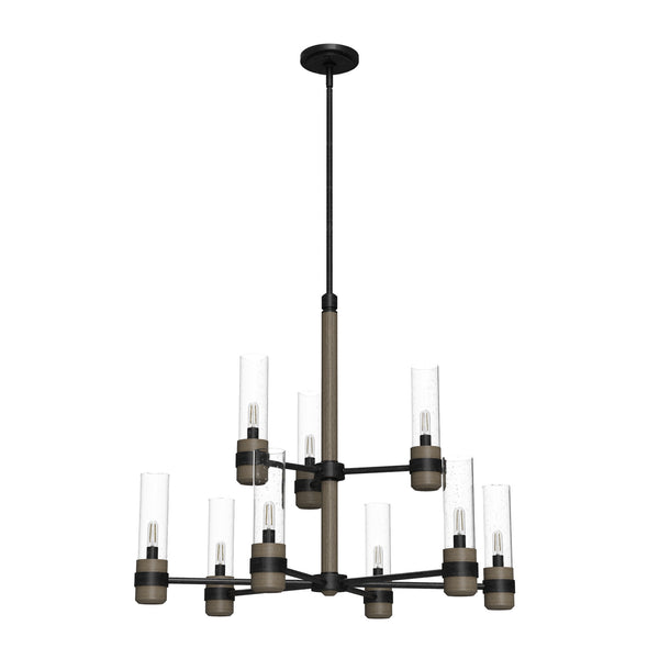 Hunter - 19478 - Nine Light Chandelier - River Mill - Rustic Iron from Lighting & Bulbs Unlimited in Charlotte, NC