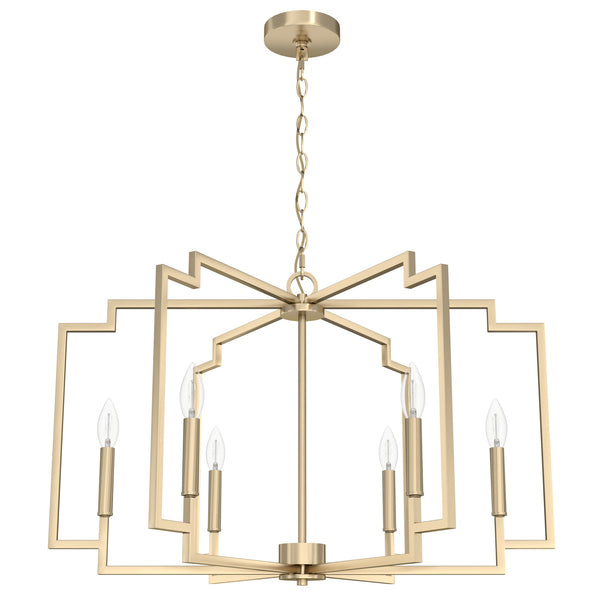 Hunter - 19570 - Six Light Chandelier - Zoanne - Alturas Gold from Lighting & Bulbs Unlimited in Charlotte, NC