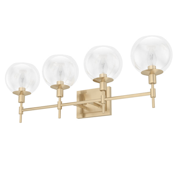 Hunter - 19765 - Four Light Vanity - Xidane - Alturas Gold from Lighting & Bulbs Unlimited in Charlotte, NC