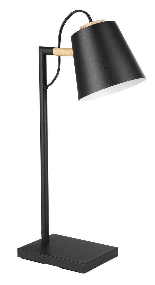 Eglo USA - 43613A - LED Table Lamp - Lacey - Structured Black, Natural Wood from Lighting & Bulbs Unlimited in Charlotte, NC