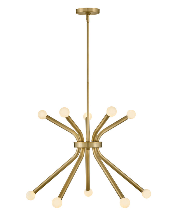 Lark - 83855LCB - LED Chandelier - Axton - Lacquered Brass from Lighting & Bulbs Unlimited in Charlotte, NC