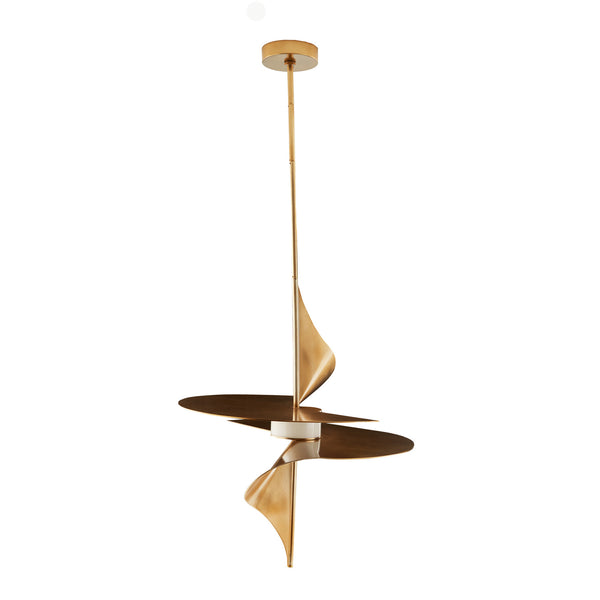 Arteriors - 49521 - One Light Pendant - Renly - Pale Gold Leaf from Lighting & Bulbs Unlimited in Charlotte, NC