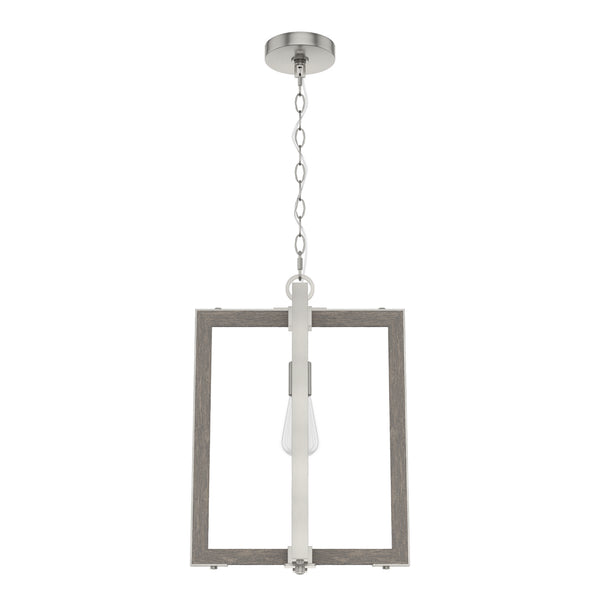 Hunter - 19813 - One Light Pendant - Woodburn - Brushed Nickel from Lighting & Bulbs Unlimited in Charlotte, NC