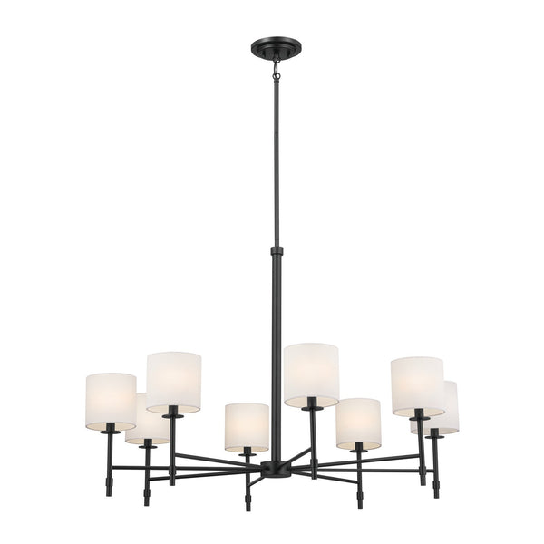 Eight Light Chandelier from the Ali Collection in Black Finish by Kichler