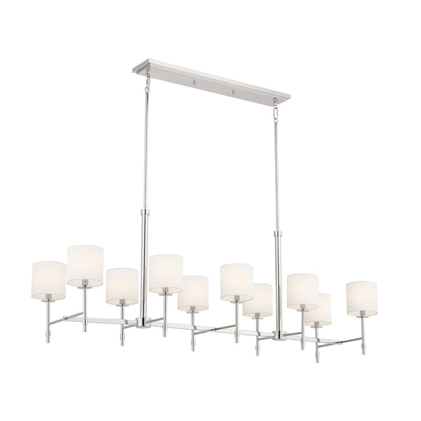 Kichler - 52503PN - Ten Light Linear Chandelier - Ali - Polished Nickel from Lighting & Bulbs Unlimited in Charlotte, NC