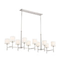 Ten Light Linear Chandelier from the Ali Collection in Polished Nickel Finish by Kichler