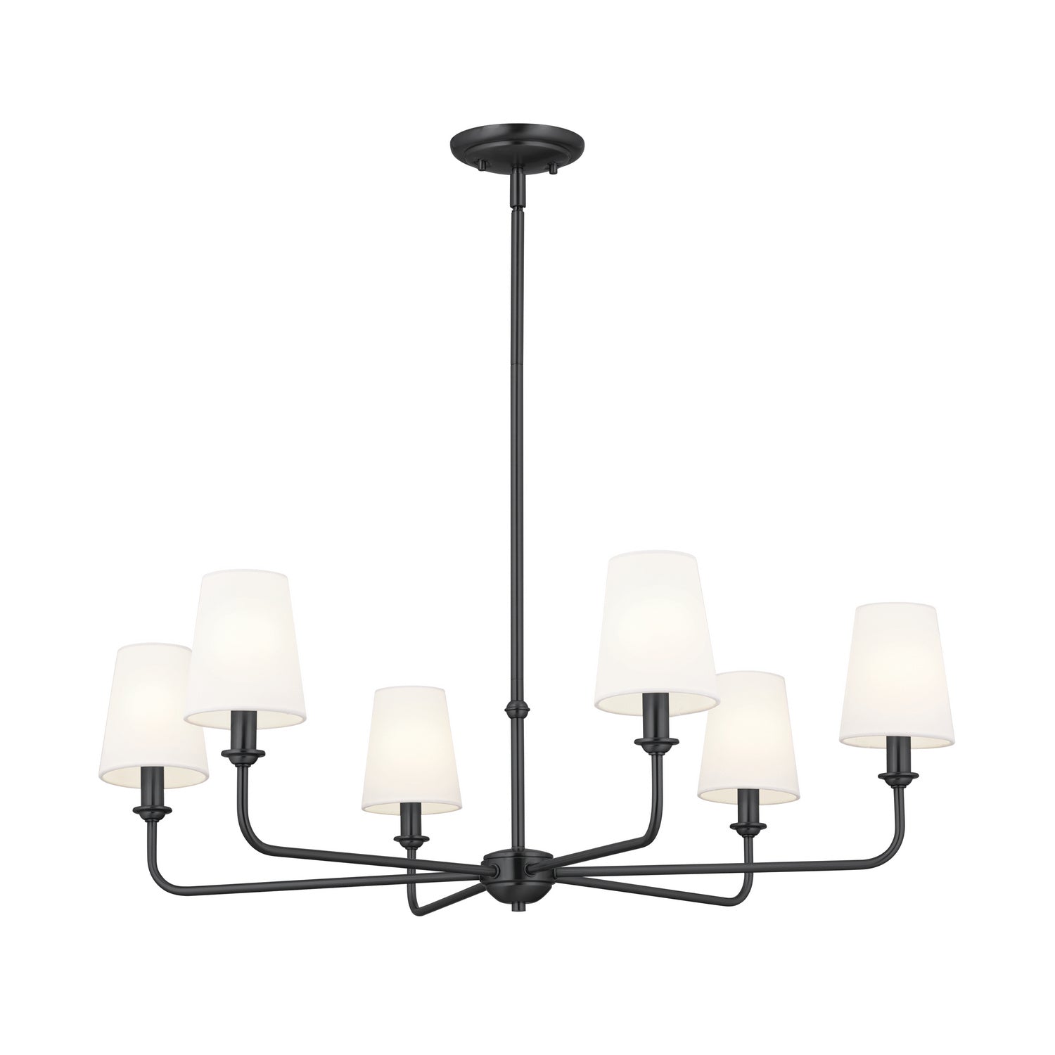 Kichler - 52516BK - Six Light Chandelier - Pallas - Black from Lighting & Bulbs Unlimited in Charlotte, NC