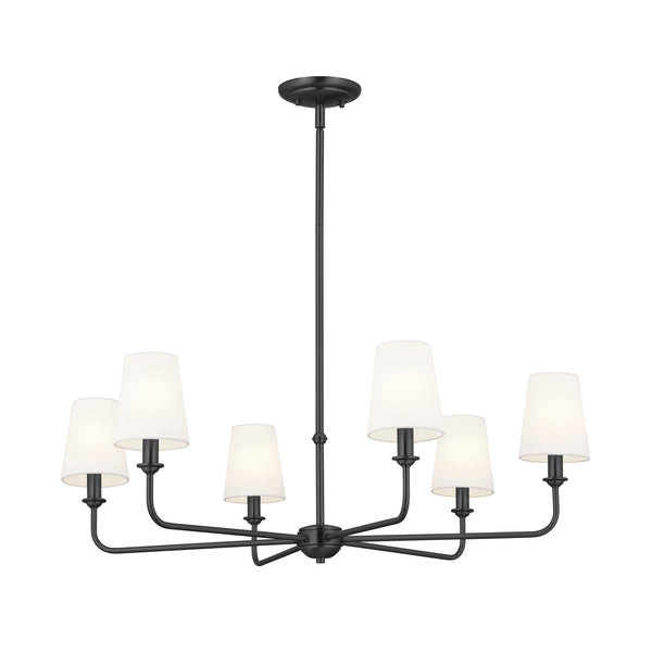 Kichler - 52516BK - Six Light Chandelier - Pallas - Black from Lighting & Bulbs Unlimited in Charlotte, NC