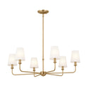 Kichler - 52516BNB - Six Light Chandelier - Pallas - Brushed Natural Brass from Lighting & Bulbs Unlimited in Charlotte, NC