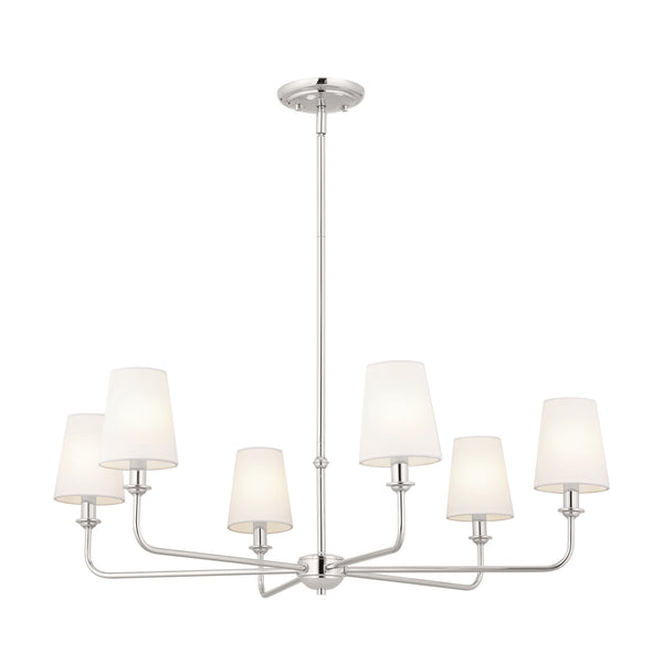 Kichler - 52516PN - Six Light Chandelier - Pallas - Polished Nickel from Lighting & Bulbs Unlimited in Charlotte, NC