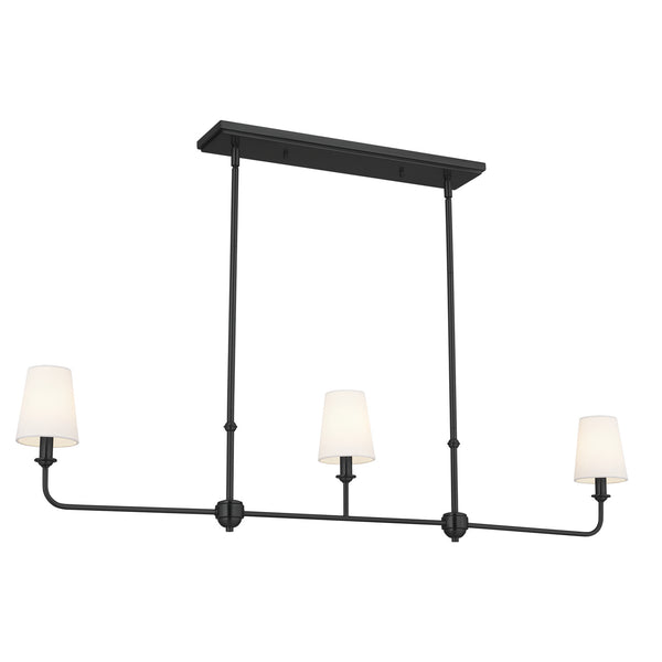 Kichler - 52519BK - Three Light Linear Chandelier - Pallas - Black from Lighting & Bulbs Unlimited in Charlotte, NC