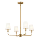Four Light Mini Chandelier from the Pallas Collection in Brushed Natural Brass Finish by Kichler