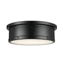 Three Light Flush Mount from the Serca Collection in Black Finish by Kichler