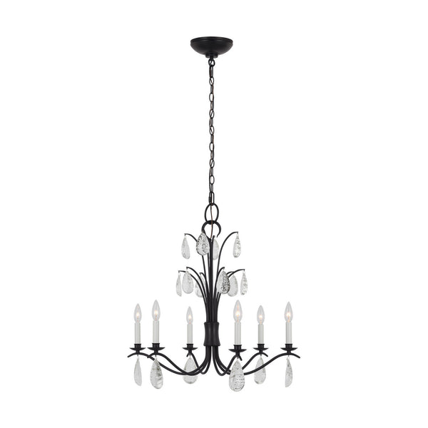 Visual Comfort Studio - CC1616AI - Six Light Chandelier - Shannon - Aged Iron from Lighting & Bulbs Unlimited in Charlotte, NC