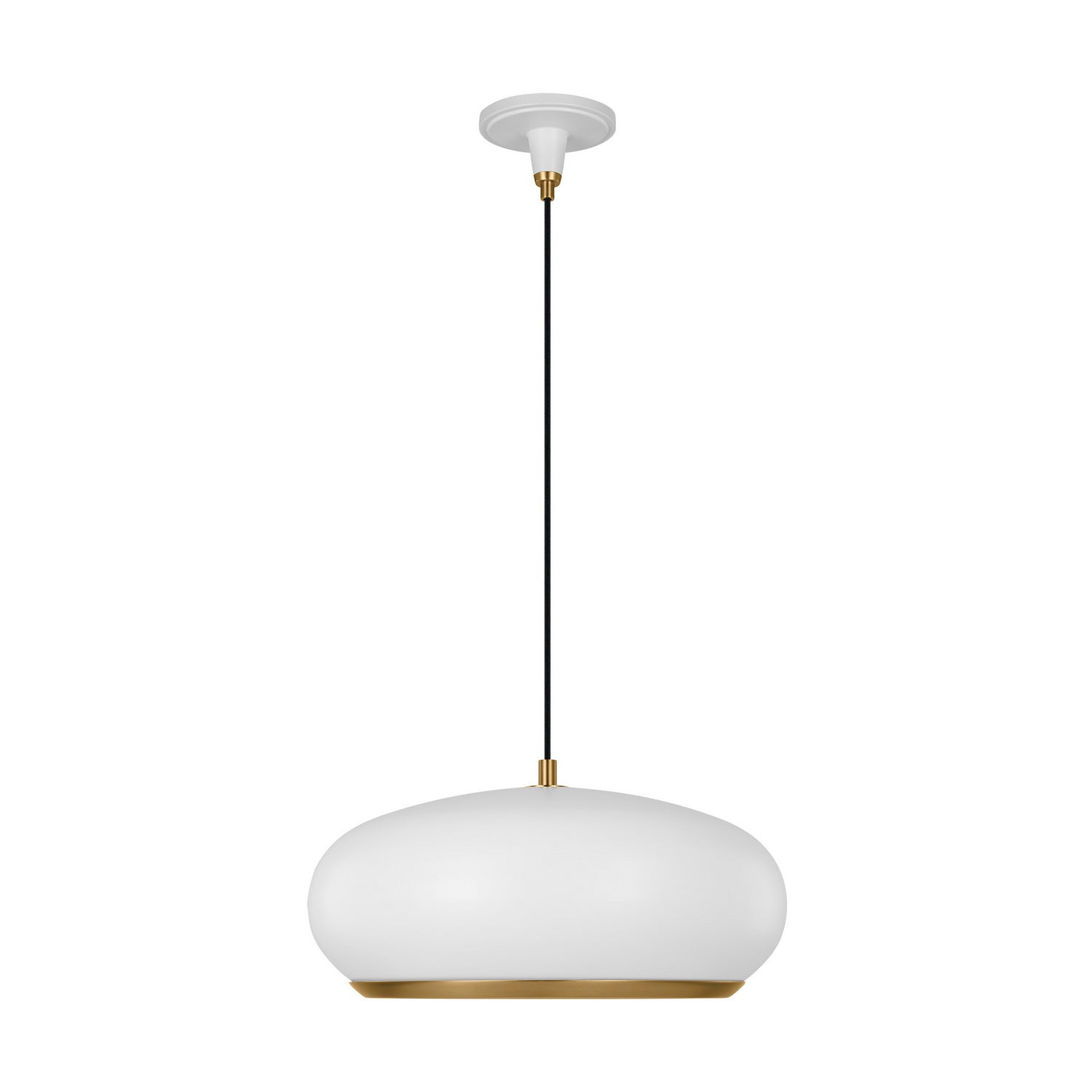 Visual Comfort Studio - TP1131MWTBBS - One Light Pendant - Clasica - Matte White from Lighting & Bulbs Unlimited in Charlotte, NC