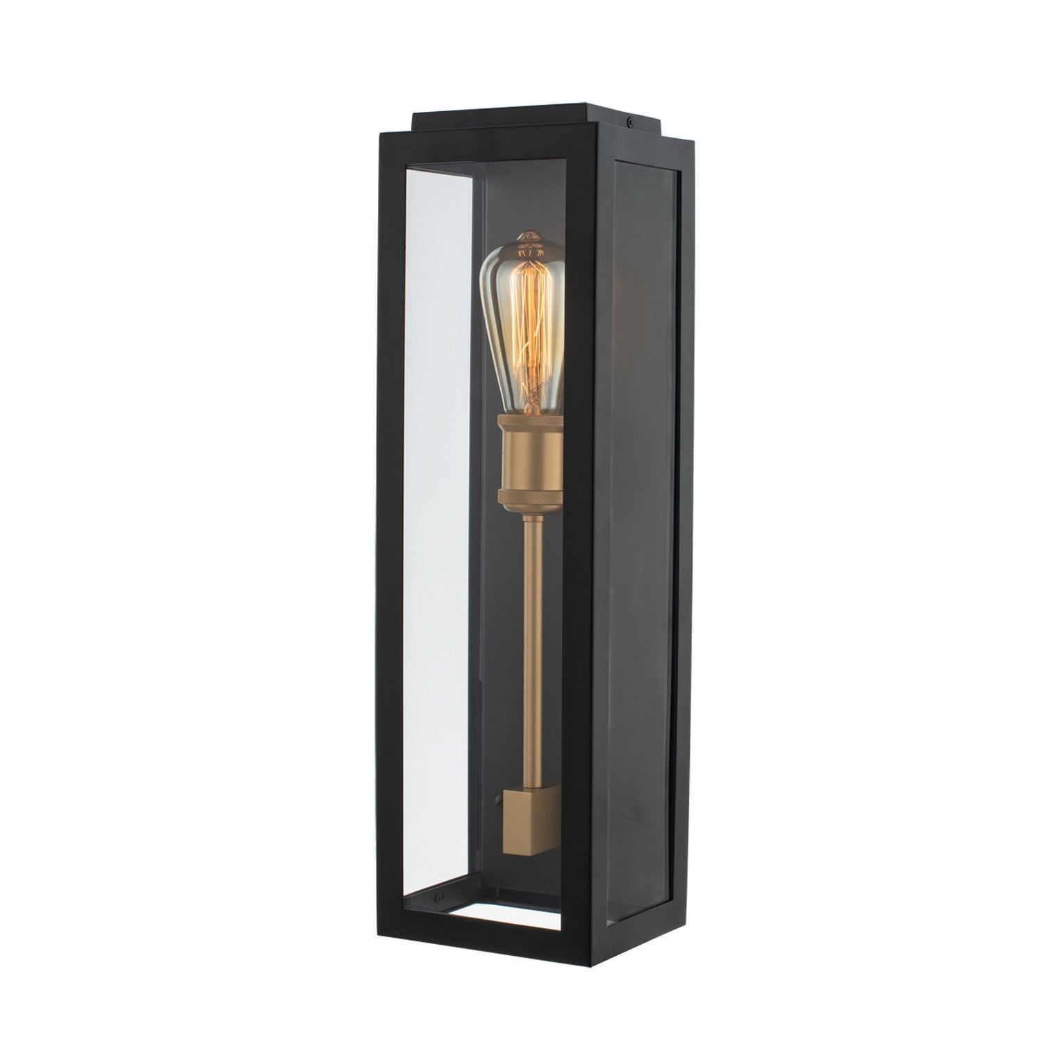 Kalco - 405520BSG - One Light Wall Sconce - Ashland - Matte Black w Sanded Gold from Lighting & Bulbs Unlimited in Charlotte, NC