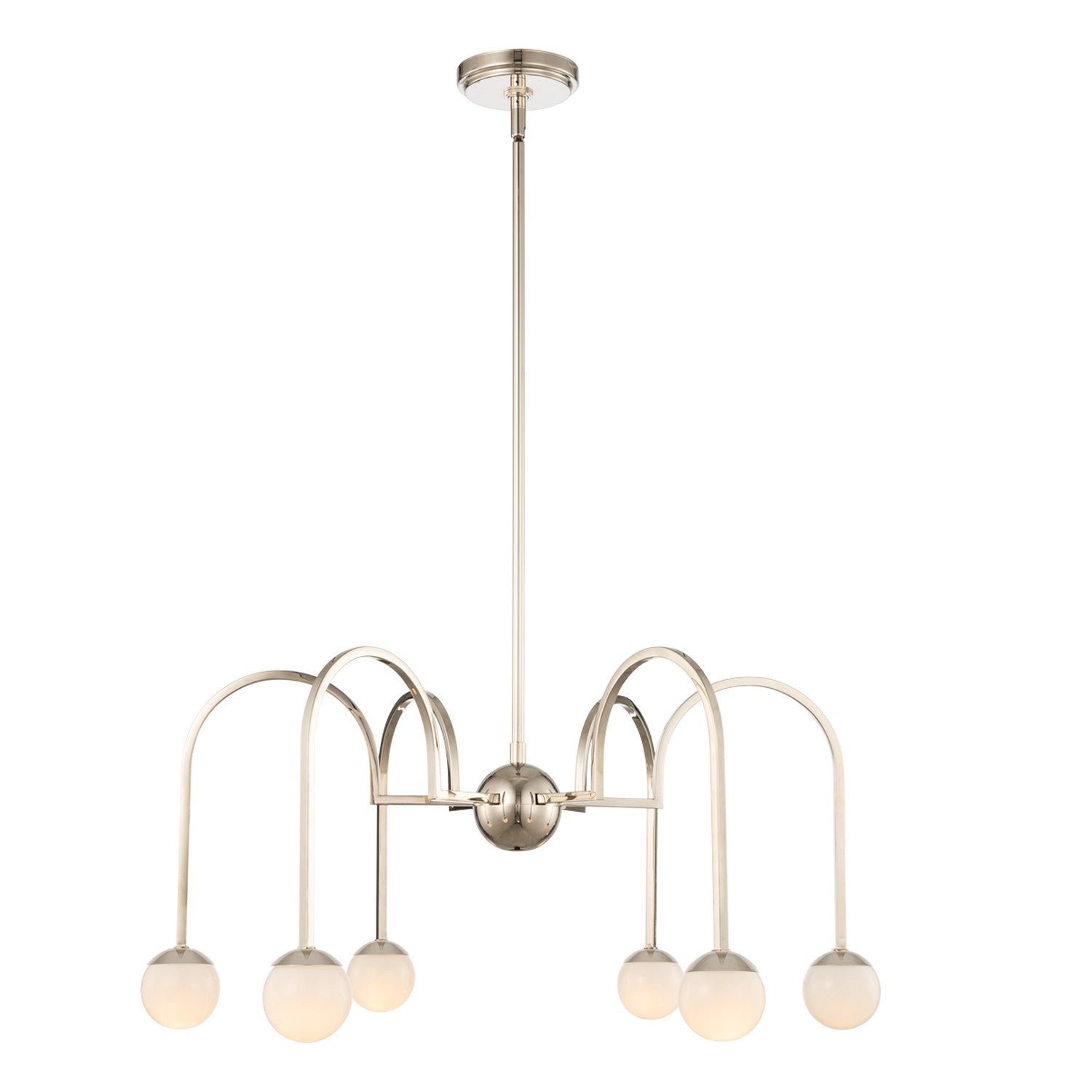Kalco - 512871PN - Six Light Chandelier - Bistro - Polished Nickel from Lighting & Bulbs Unlimited in Charlotte, NC