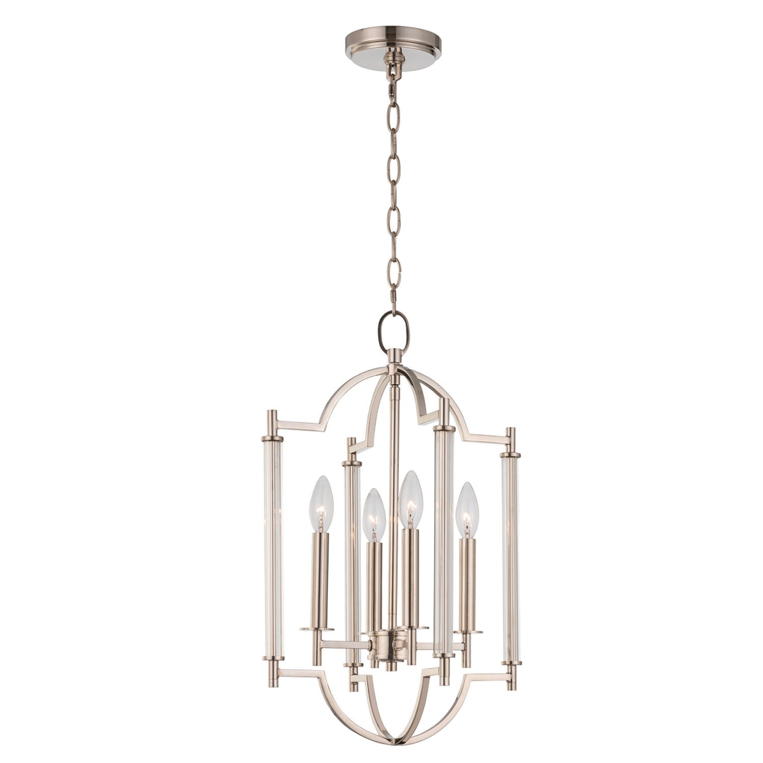 Kalco - 512971PN - Four Light Chandelier - Provence - Polished Nickel from Lighting & Bulbs Unlimited in Charlotte, NC