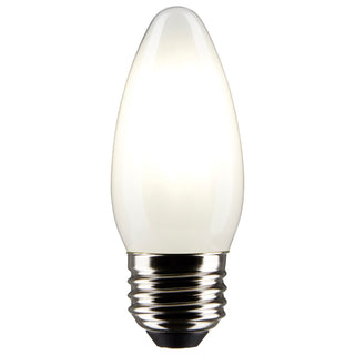 5.5 Watt B11 LED, Frost, Medium base, 90 CRI, 2700K, 120 Volt Light Bulb by Satco (60W Equivalent)