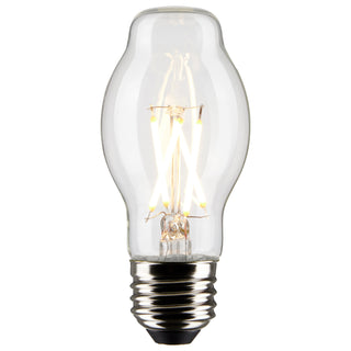 5 Watt BT15 LED, Clear, Medium base, 90 CRI, 4000K, 120 Volt Light Bulb by Satco (40W Equivalent)