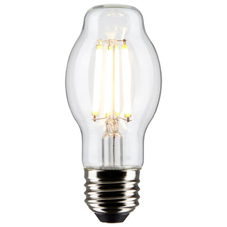 8 Watt BT15 LED, Clear, Medium base, 90 CRI, 4000K, 120 Volt Light Bulb by Satco (60W Equivalent)
