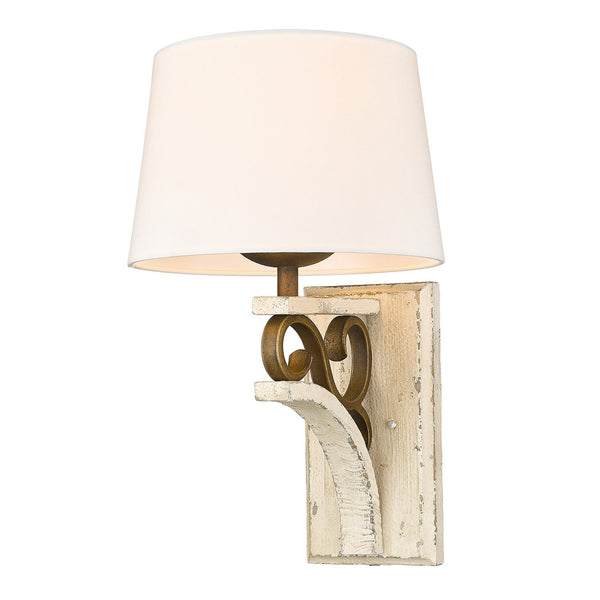 One Light Wall Sconce from the Solay Collection in Burnished Chestnut Finish by Golden