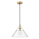 One Light Pendant from the Orwell BCB Collection in Brushed Champagne Bronze Finish by Golden