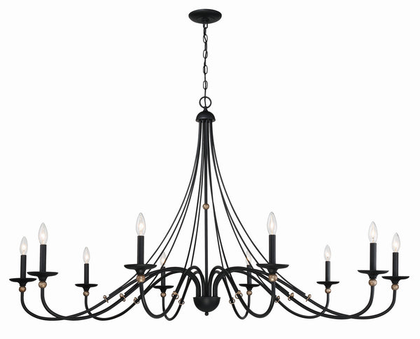 Minka-Lavery - 1038-677 - Ten Light Chandelier - Westchester County - Sand Coal With Skyline Gold Le from Lighting & Bulbs Unlimited in Charlotte, NC