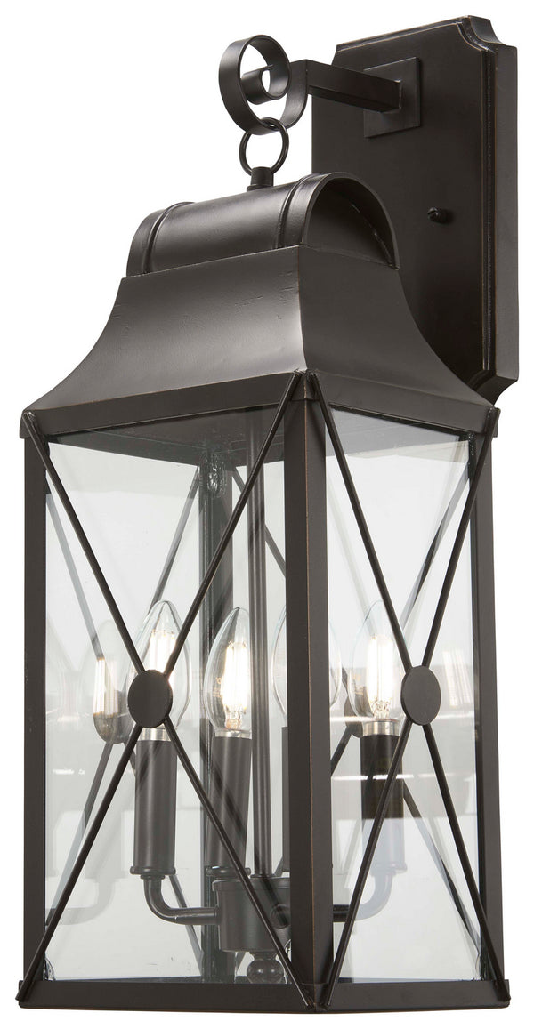 Minka-Lavery - 73292-143C - Four Light Outdoor Wall Mount - De Luz - Oil Rubbed Bronze W/ Gold High from Lighting & Bulbs Unlimited in Charlotte, NC