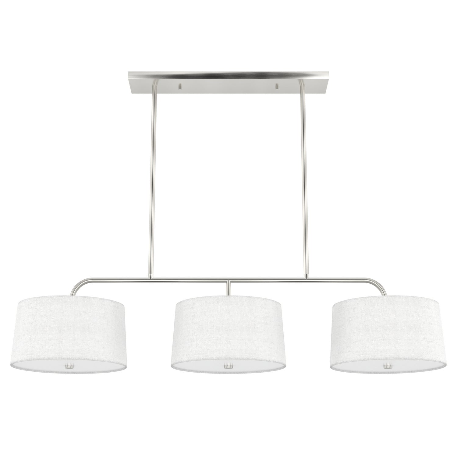 Hunter - 19182 - Six Light Linear Chandelier - Cottage Hill - Brushed Nickel from Lighting & Bulbs Unlimited in Charlotte, NC