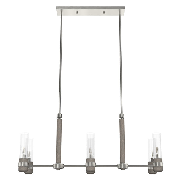 Hunter - 19471 - Six Light Chandelier - River Mill - Brushed Nickel from Lighting & Bulbs Unlimited in Charlotte, NC