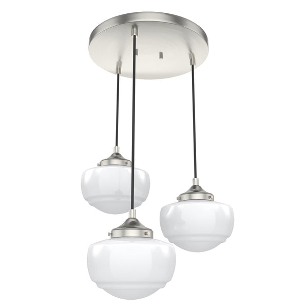 Hunter - 19500 - Three light Cluster - Saddle Creek - Brushed Nickel from Lighting & Bulbs Unlimited in Charlotte, NC