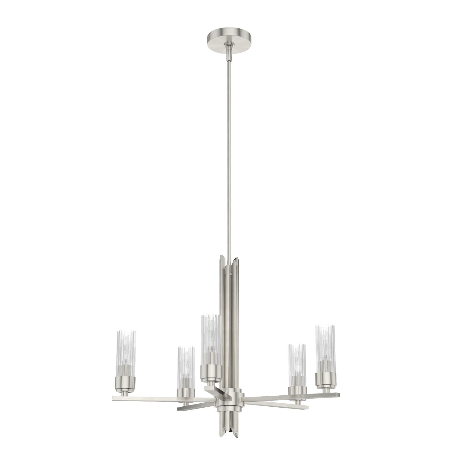Hunter - 19784 - Five Light Chandelier - Gatz - Brushed Nickel from Lighting & Bulbs Unlimited in Charlotte, NC