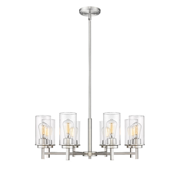 Millennium - 495008-BN - Eight Light Chandelier - Janna - Brushed Nickel from Lighting & Bulbs Unlimited in Charlotte, NC