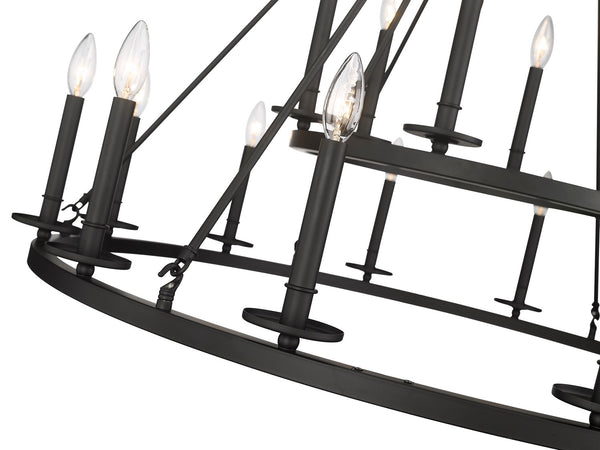 Millennium - 6718-MB - 18 Light Chandelier - Florence - Matte Black from Lighting & Bulbs Unlimited in Charlotte, NC
