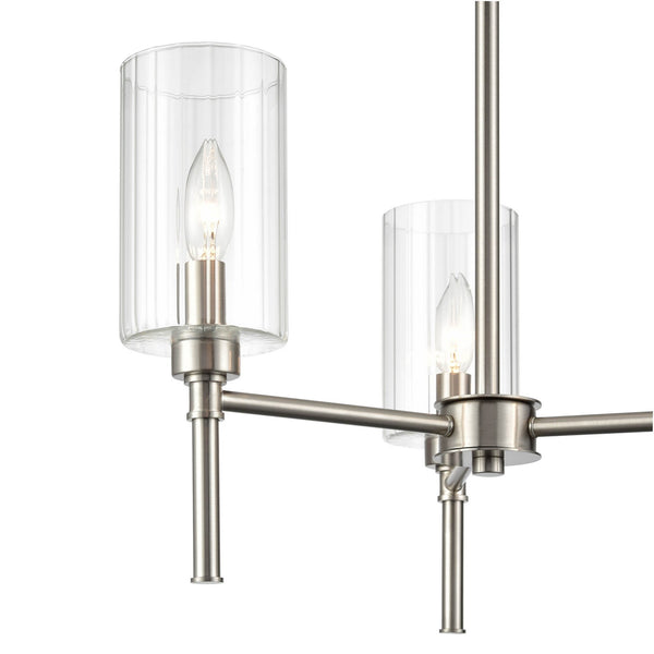 Three Light Chandelier from the Chastine Collection in Brushed Nickel Finish by Millennium