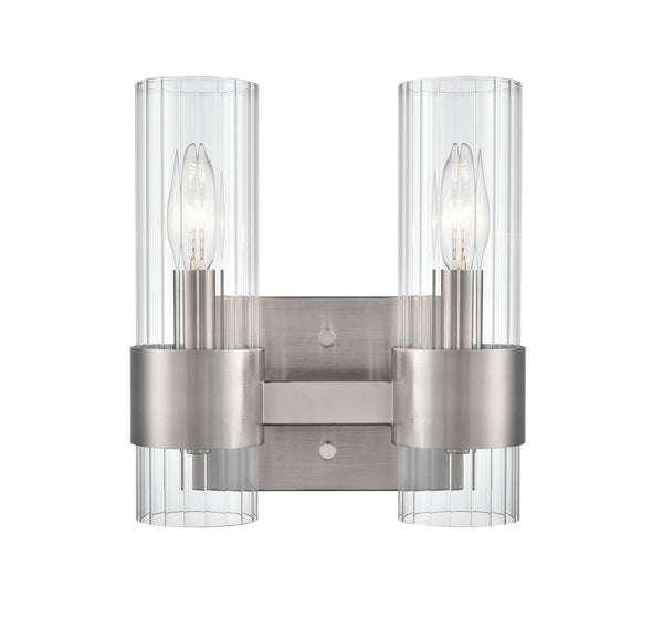 Two Light Vanity from the Caberton Collection in Brushed Nickel Finish by Millennium