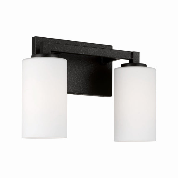 Two Light Vanity from the Ravenwood Collection in Black Iron Finish by Capital Lighting