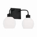 Two Light Vanity from the Tanner Collection in Matte Black Finish by Capital Lighting